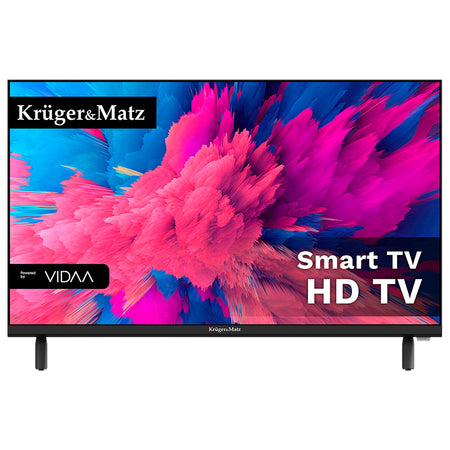 Televizor LED HD Smart VIDAA de 61 cm cu Wi-Fi și tuner DVB-T2/S2 Kruger Matz KM0224-V3