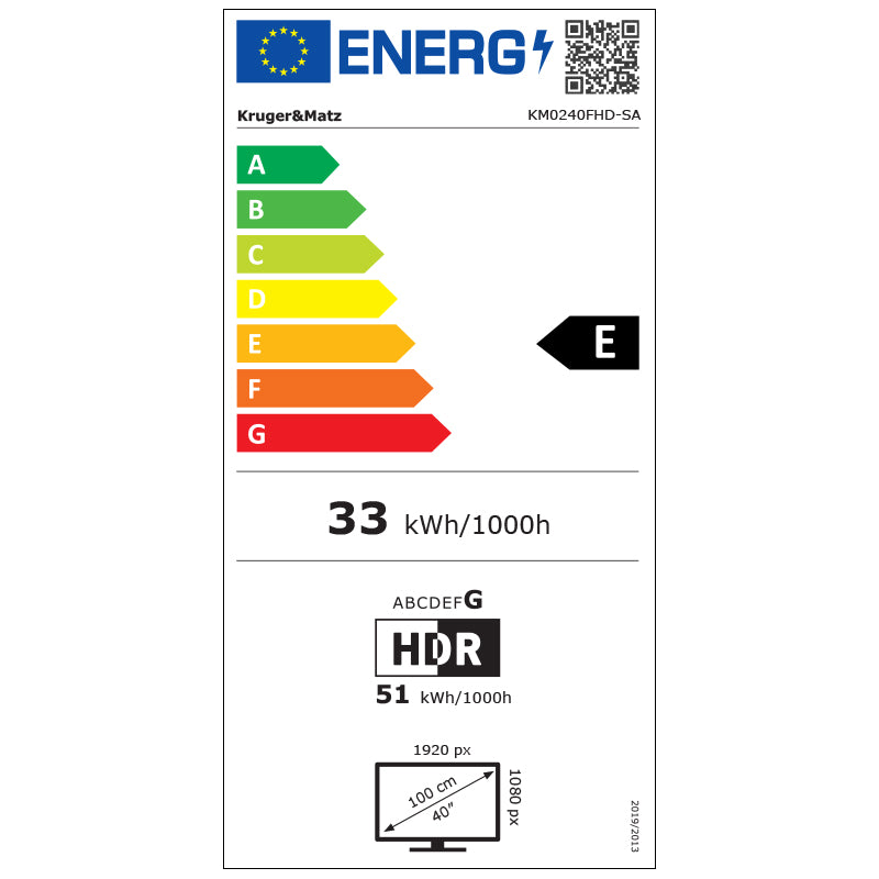 Smart TV Google 40 inch Full HD D-LED Kruger Matz KM0240FHD-SA