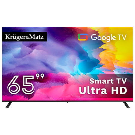 Televizor Smart Google TV Ultra HD 4K 65 inch (163 cm) Kruger Matz KM0265UHD-SA