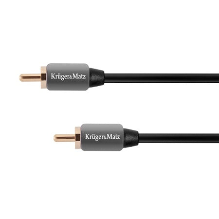 Cablu audio cu conectori 1 x RCA tată - 1 x RCA tată de 1 m Kruger Matz KM0301