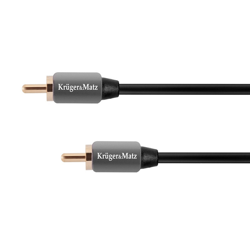 Cablu audio cu conectori 1 x RCA tată - 1 x RCA tată de 1 m Kruger Matz KM0301
