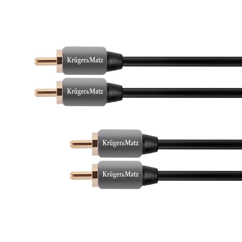 Cablu 2 x RCA tată la 2 x RCA tată de 1,8 m Kruger Matz KM0305