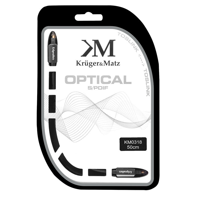 Cablu optic Toslink-Toslink de 0,5 m Kruger Matz KM0318
