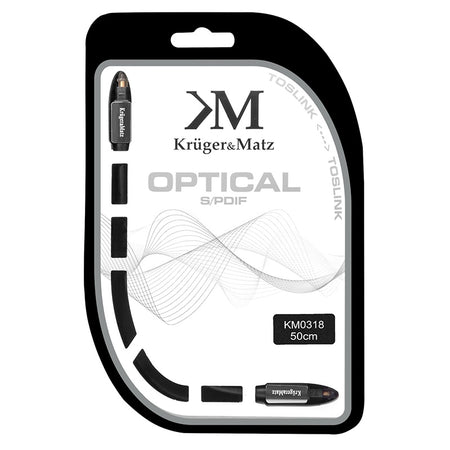 Cablu optic Toslink-Toslink de 0,5 m Kruger Matz KM0318
