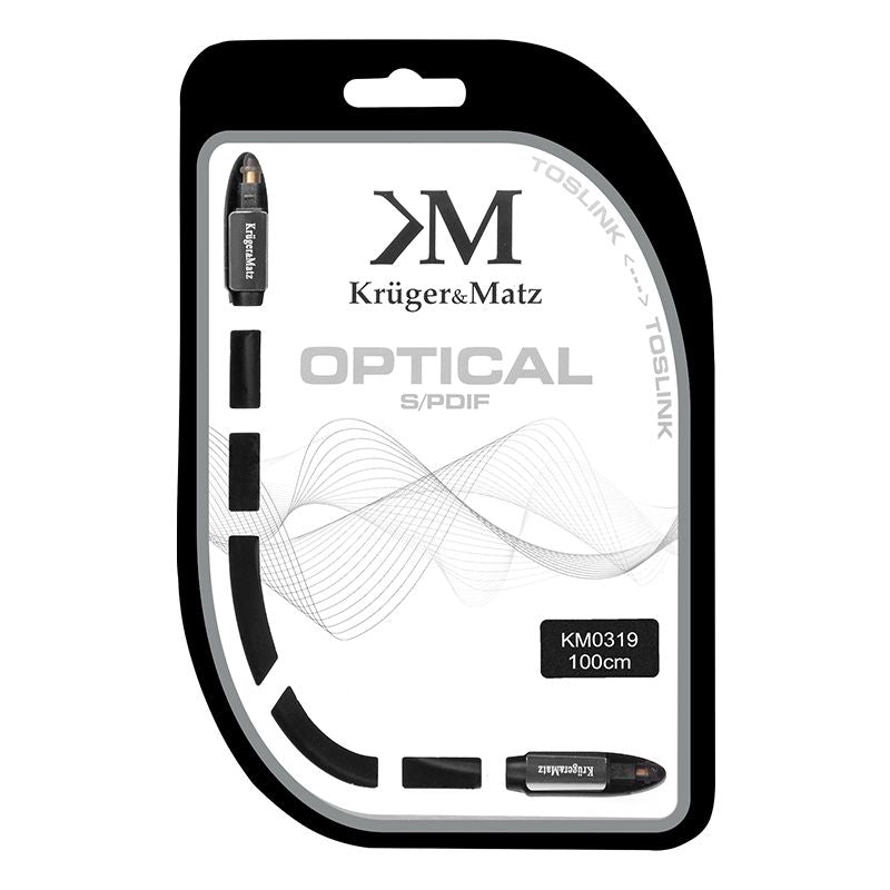 Cablu optic Toslink-Toslink de 1 m Kruger Matz KM0319