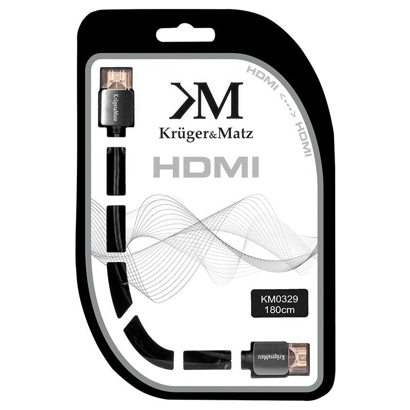 Cablu HDMI - HDMI cu suport 4K UHD de 1,8 m Kruger Matz KM0329