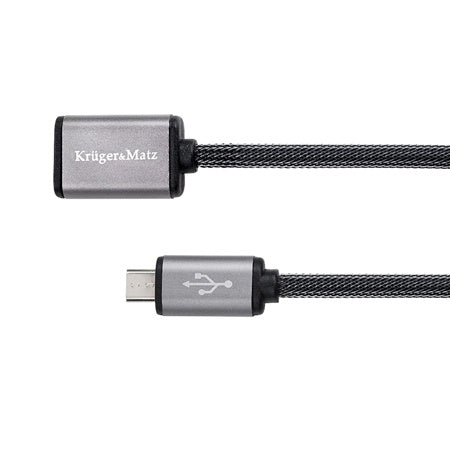 Cablu prelungitor USB mamă la micro USB tată de 1 m Kruger Matz KM0332