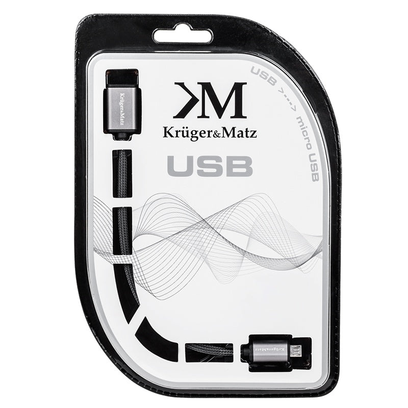 Cablu prelungitor USB mamă la micro USB tată de 1 m Kruger Matz KM0332