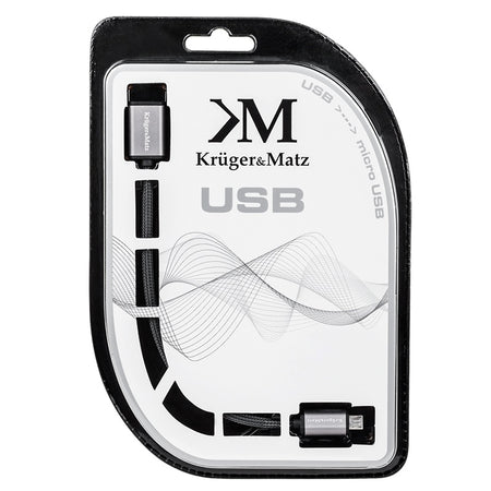 Cablu prelungitor USB mamă la micro USB tată de 1 m Kruger Matz KM0332
