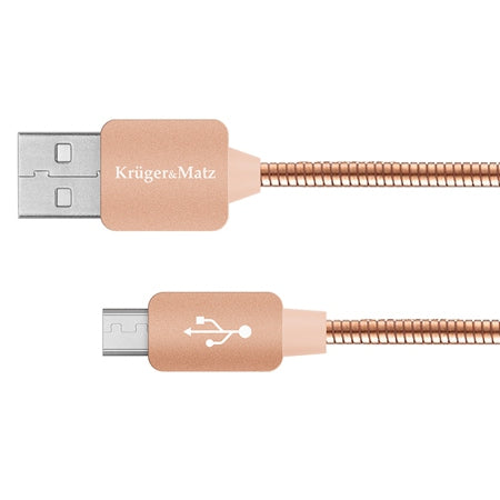 Cablu USB-microUSB 1 m, transfer date și încărcare, Kruger Matz KM0360