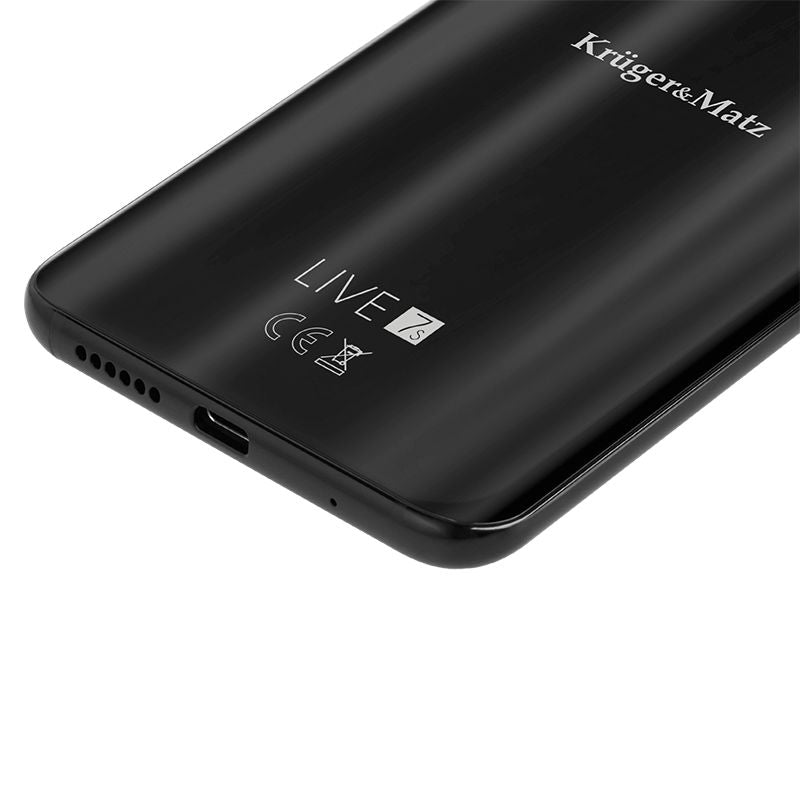 Smartphone Live 7S negru cu ecran de 6,18" Full HD+, 4 GB RAM și 64 GB memorie internă Kruger Matz KM0462-B