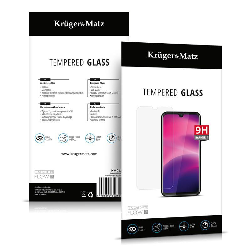 Folie de protecție din sticlă securizată pentru telefon Flow 7S cu duritate 9H Kruger Matz KM0486