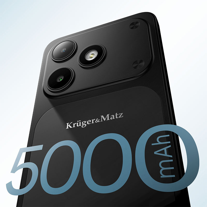 Smartphone Flow 12 cu ecran de 6,56 inch, 4 GB RAM și 64 GB memorie, negru Kruger Matz KM05007-B