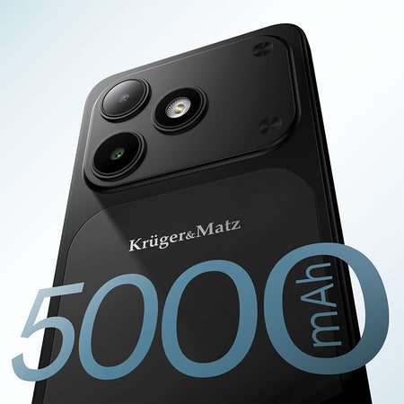 Smartphone Flow 12 cu ecran de 6,56 inch, 4 GB RAM și 64 GB memorie, negru Kruger Matz KM05007-B