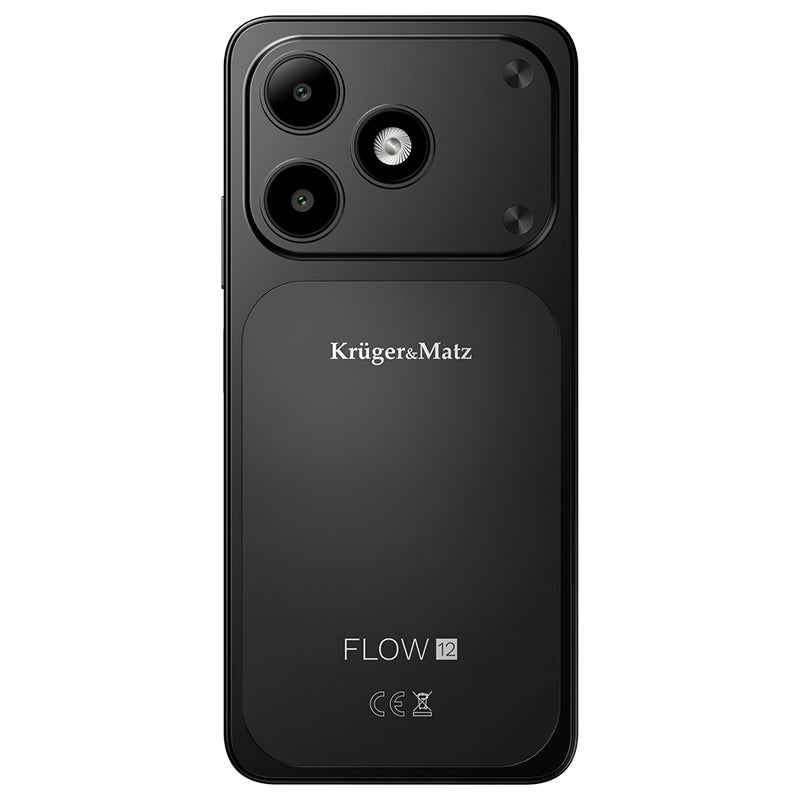 Smartphone Flow 12 cu ecran de 6,56 inch, 4 GB RAM și 64 GB memorie, negru Kruger Matz KM05007-B