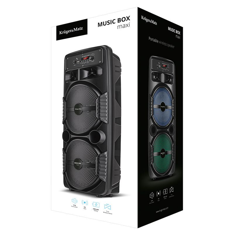 Boxă Bluetooth portabilă Music Box Maxi de 10 W cu radio FM Kruger Matz KM0557