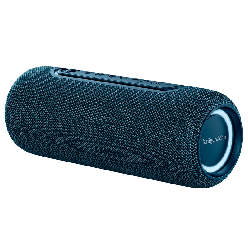 Boxă portabilă Bluetooth 5.0 albastră cu putere 20 W și protecție IPX5 Kruger Matz KM0564