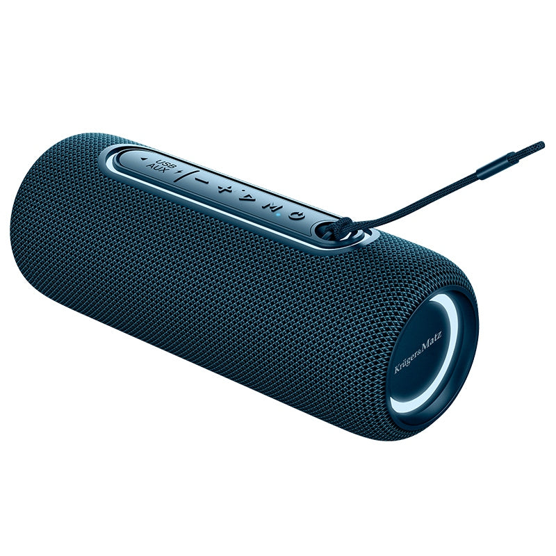 Boxă portabilă Bluetooth 5.0 albastră cu putere 20 W și protecție IPX5 Kruger Matz KM0564