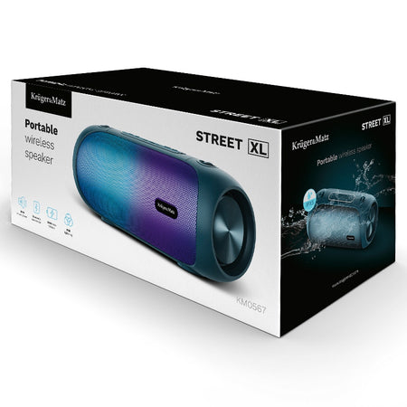 Boxă Bluetooth portabilă STREET XL de 30 W cu iluminare RGB Kruger Matz KM0567