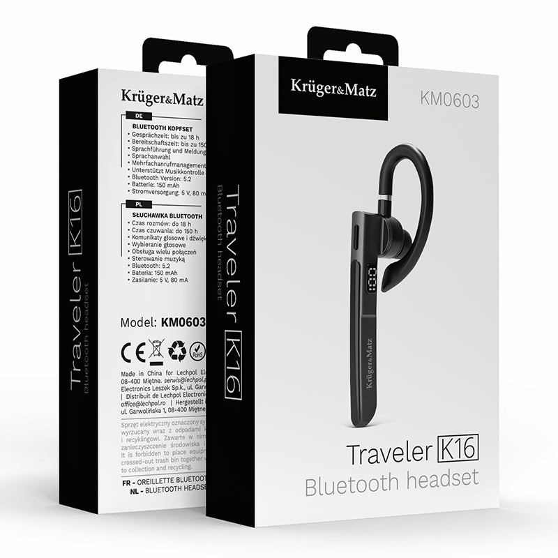 Headset bluetooth 5.2 K16 Kruger&Matz KM0603