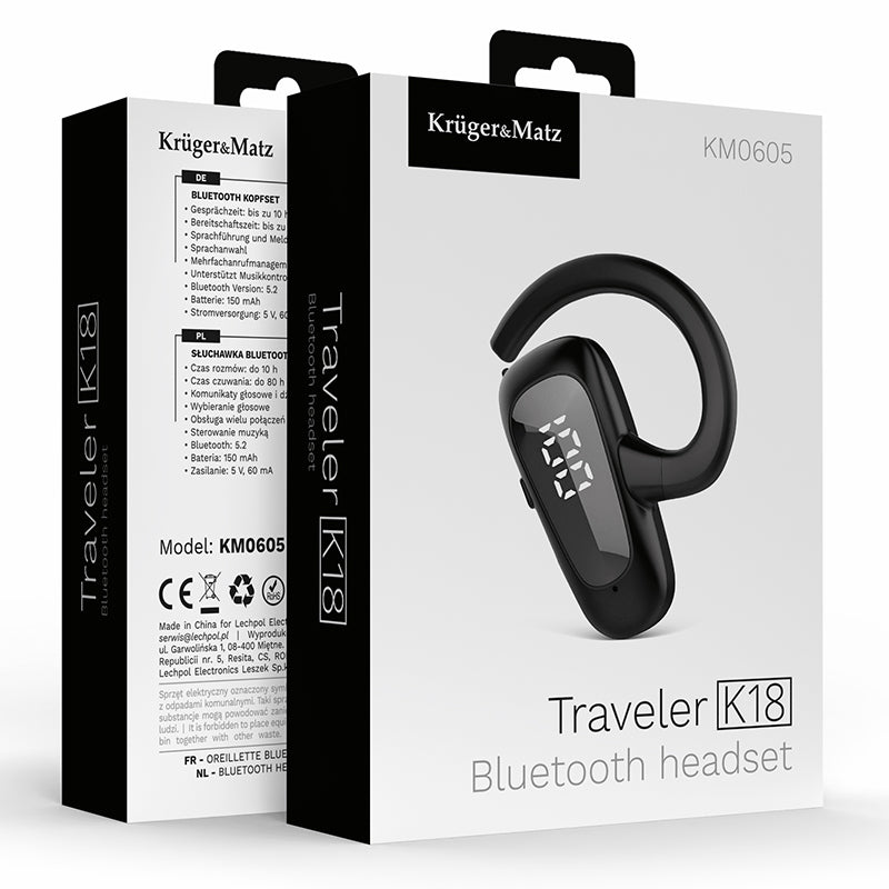 Headset bluetooth 5.2 K18 Kruger&Matz KM0605