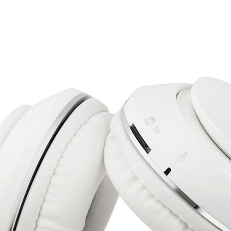 Căști audio Bluetooth Street albe cu player microSD și Bluetooth 4.1 Kruger Matz KM0623