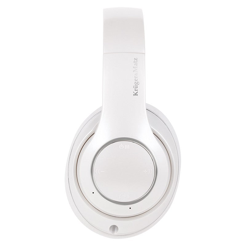 Căști audio Bluetooth 5.0 Street 3 pliabile albe Kruger Matz KM0653