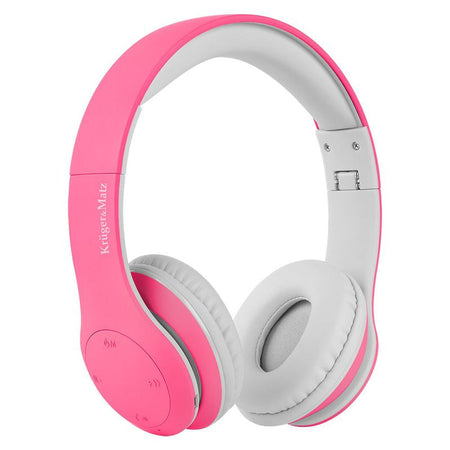 Căști audio Bluetooth pentru copii Street Kids roz Kruger Matz KM0657