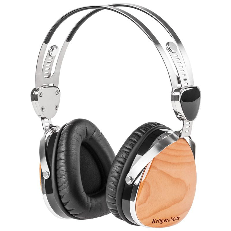 Căști audio cu fir din lemn de cireș și difuzor de 40 mm Kruger Matz KM0660CR