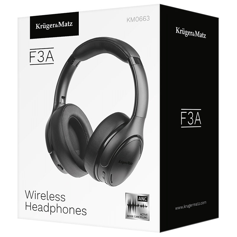 Căști audio Bluetooth 5.0 cu ANC și design pliabil Kruger Matz KM0663