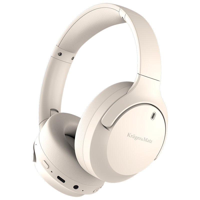 Căști wireless cu ANC STREET 4 și Bluetooth 5.4 bej Kruger Matz KM0676-BG