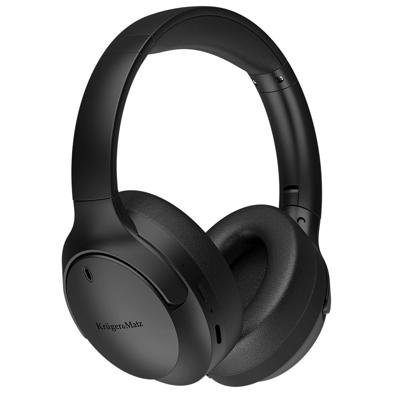 Căști wireless cu ANC Street 4 cu Bluetooth 5.4 și autonomie până la 60 de ore Kruger Matz KM0676-BK
