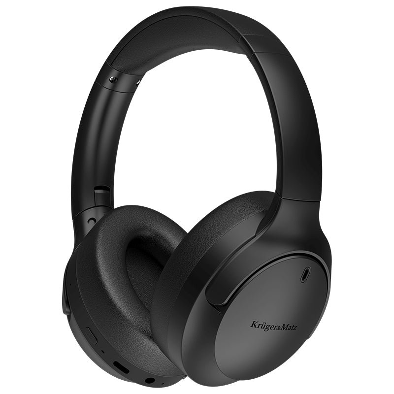 Căști wireless cu ANC Street 4 cu Bluetooth 5.4 și autonomie până la 60 de ore Kruger Matz KM0676-BK