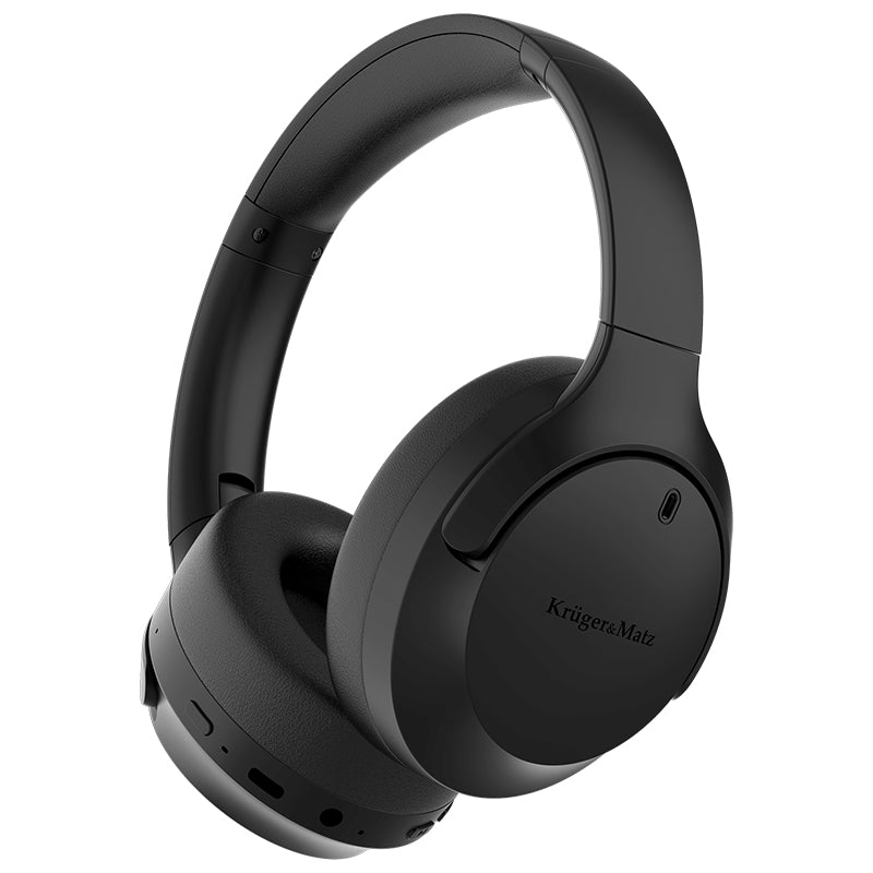 Căști wireless cu ANC Street 4 cu Bluetooth 5.4 și autonomie până la 60 de ore Kruger Matz KM0676-BK