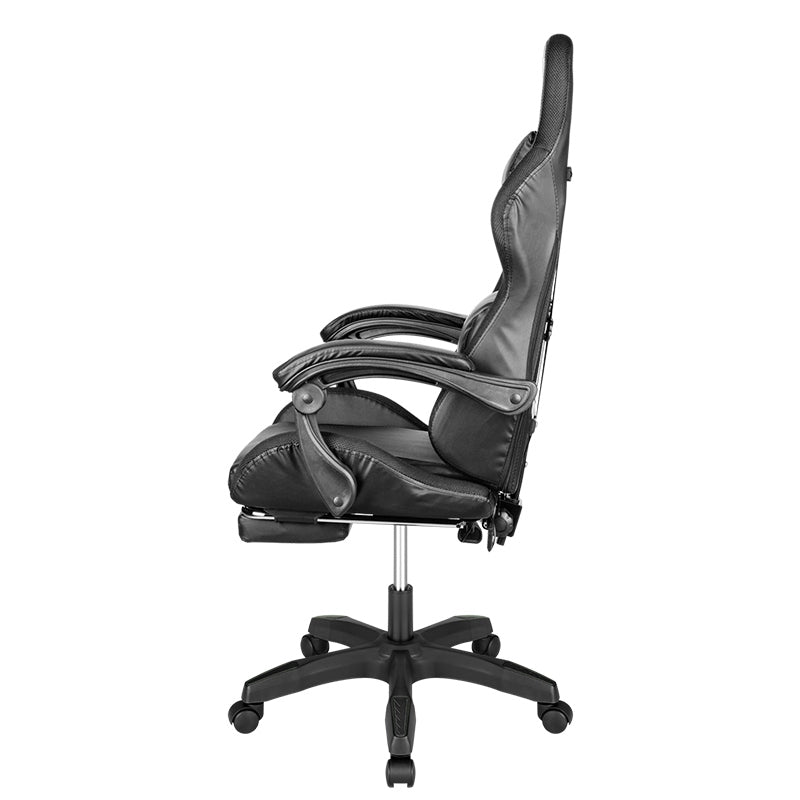 Scaun gaming GX-150 negru cu iluminare LED din piele ecologică Kruger Matz KM0790-BLED