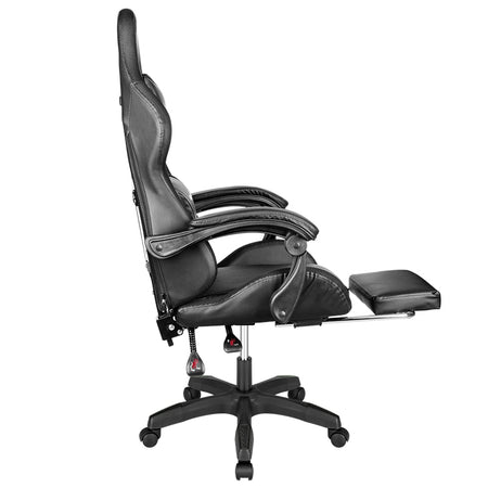 Scaun gaming GX-150 negru cu iluminare LED din piele ecologică Kruger Matz KM0790-BLED