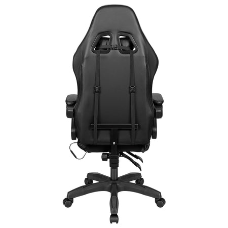Scaun gaming GX-150 negru cu iluminare LED și masaj Kruger Matz KM0790-BLED+