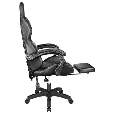 Scaun gaming GX-150 negru cu iluminare LED și masaj Kruger Matz KM0790-BLED+