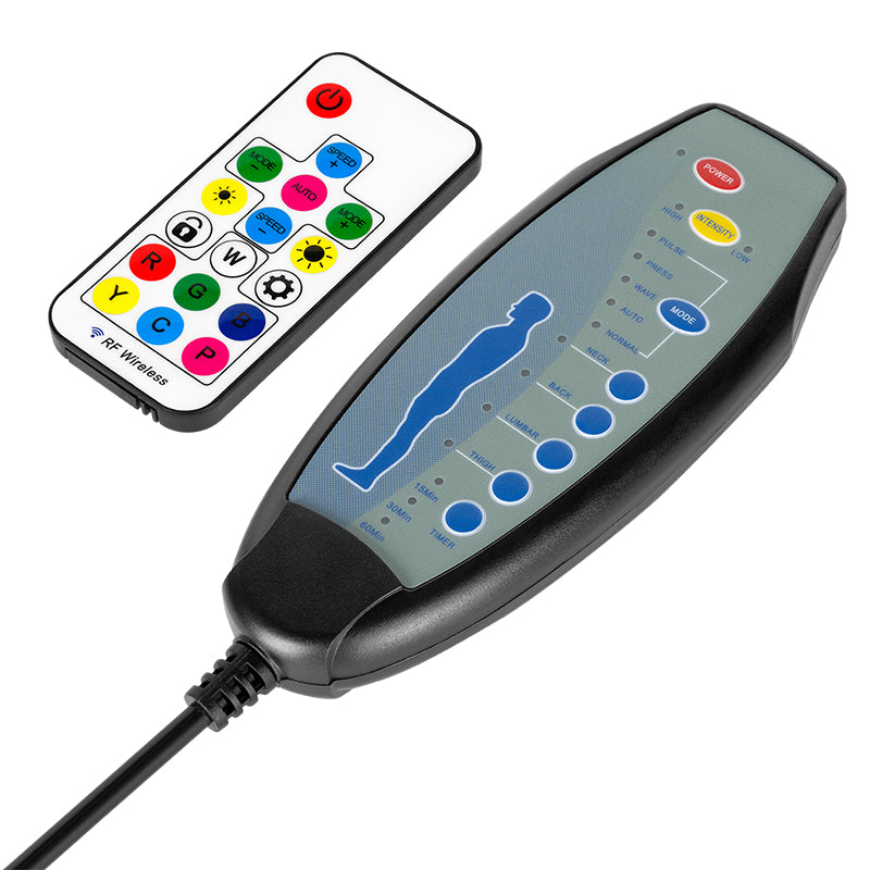 Scaun gaming GX-150 negru cu iluminare LED și masaj Kruger Matz KM0790-BLED+