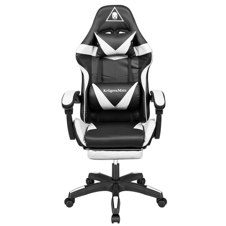 Scaun gaming GX-150 cu spătar reglabil la 145° și tapițerie din piele ecologică Kruger Matz KM0790-BW