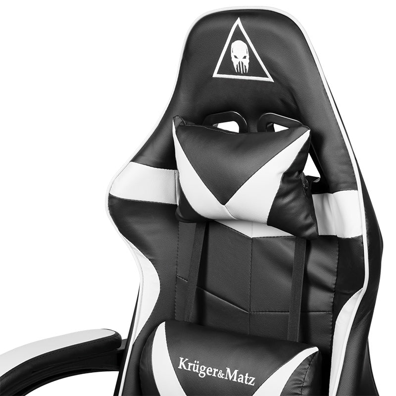 Scaun gaming GX-150 cu spătar reglabil la 145° și tapițerie din piele ecologică Kruger Matz KM0790-BW