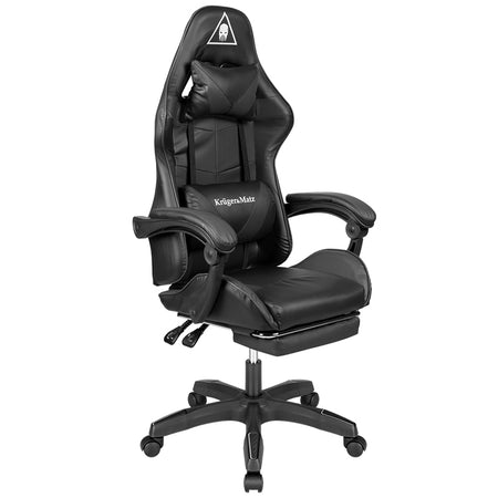 Scaun gaming GX-150 negru din piele ecologică cu spătar reglabil la 145° Kruger Matz KM0790-B