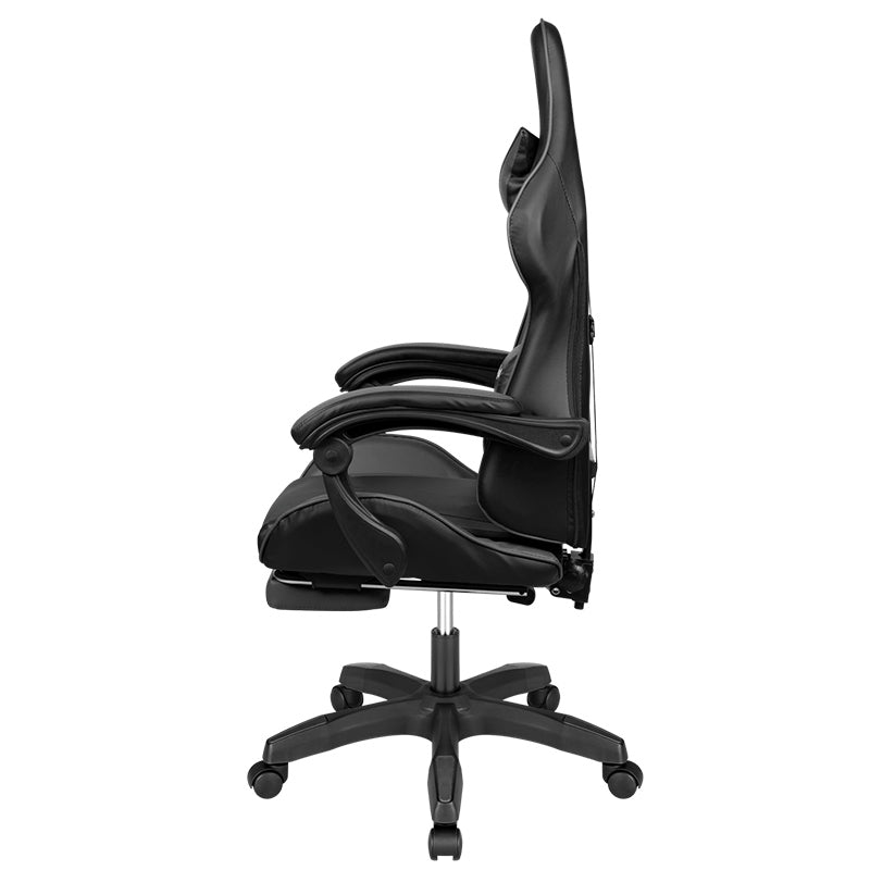 Scaun gaming GX-150 negru din piele ecologică cu spătar reglabil la 145° Kruger Matz KM0790-B