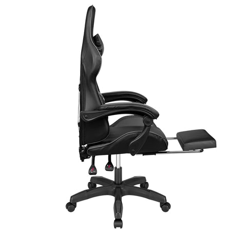 Scaun gaming GX-150 negru din piele ecologică cu spătar reglabil la 145° Kruger Matz KM0790-B