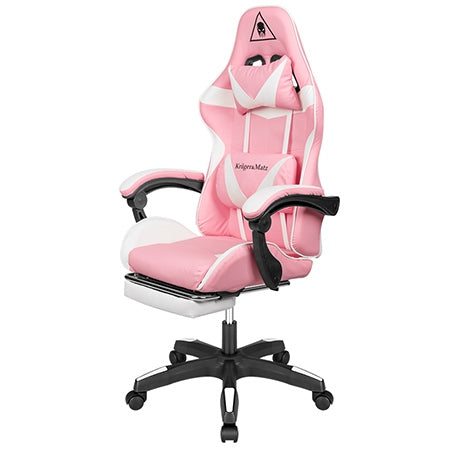 Scaun gaming GX-150 roz cu spătar reglabil și piele ecologică Kruger Matz KM0790-P