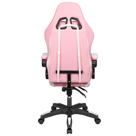 Scaun gaming GX-150 roz cu spătar reglabil și piele ecologică Kruger Matz KM0790-P