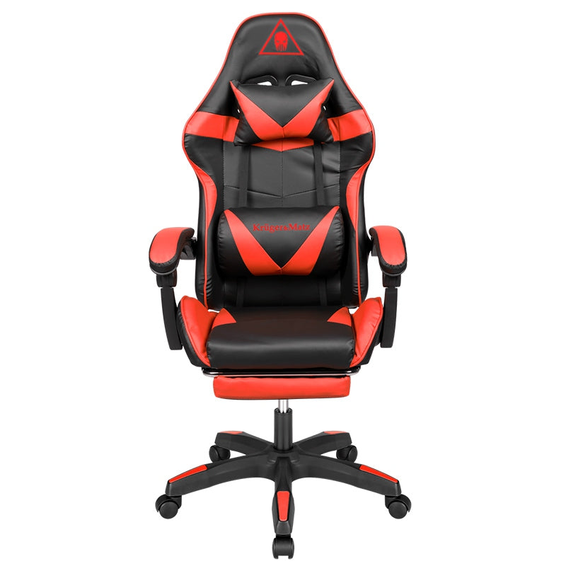 Scaun gaming GX-150 negru cu roșu din piele ecologică Kruger Matz KM0790-R