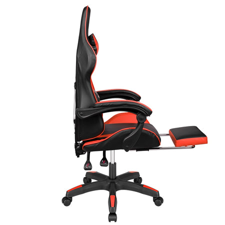 Scaun gaming GX-150 negru cu roșu din piele ecologică Kruger Matz KM0790-R