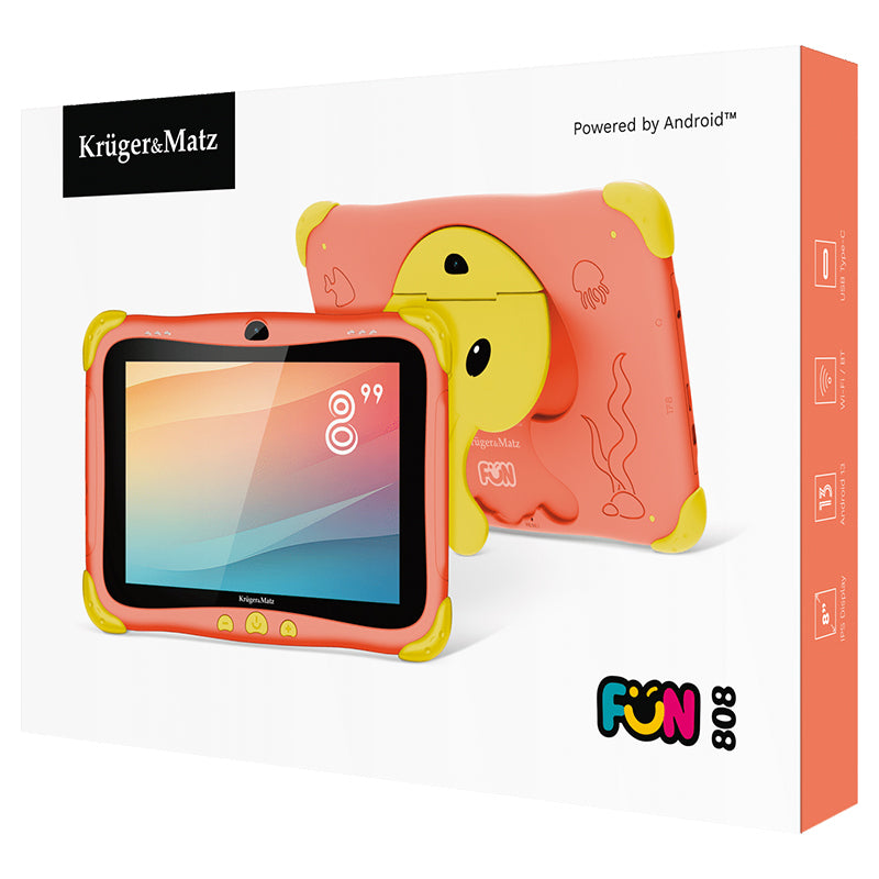 Tabletă copii Android 8 inch Fun808 Kruger&Matz KM0808-R