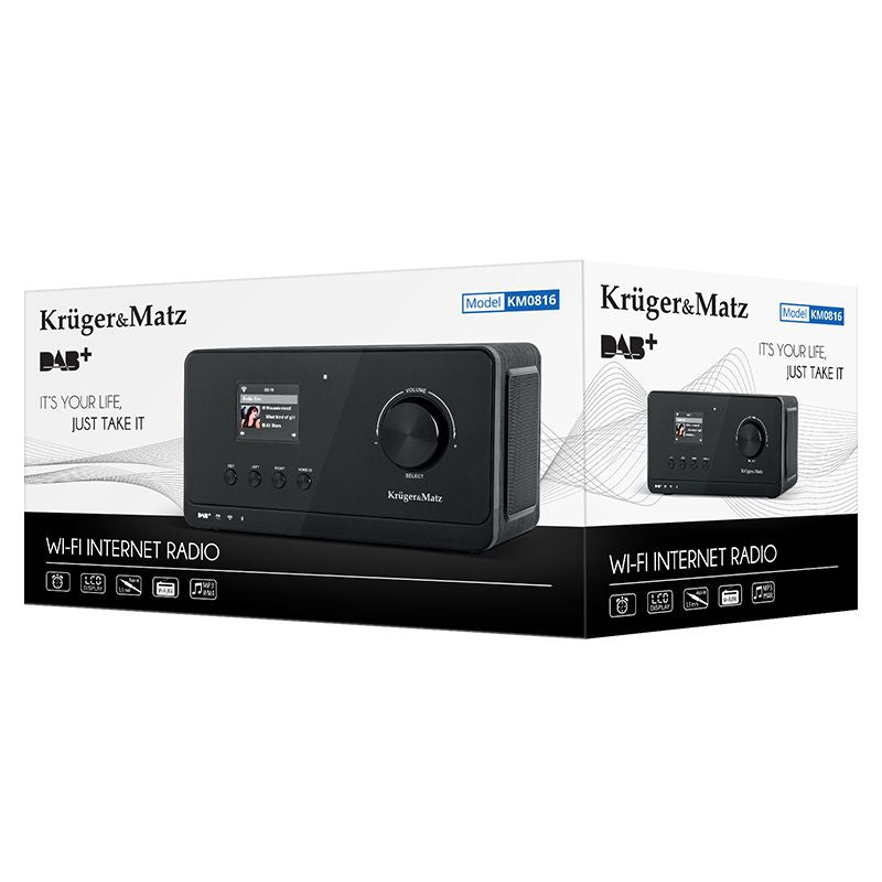 Aparat radio internet FM și DAB+ cu Wi-Fi și Bluetooth Kruger Matz KM0816